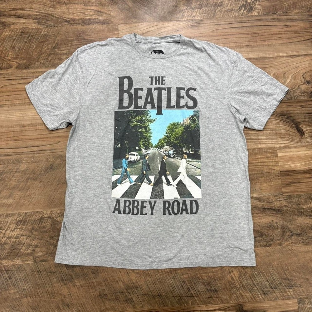 Vintage Y2K The Beatles Abbey Road Album Graphic Band T Shirt 2000s Large